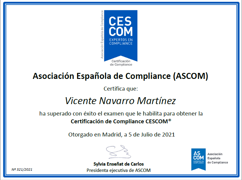 Vicente Navarro acreditacion CESCOM